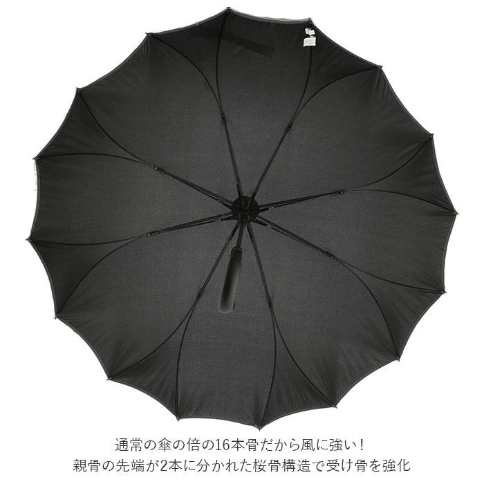 傘 通販傘 レディース ジャンプ 長傘 可愛い 丈夫 耐風 グラスファイバー骨 折れにくい 耐風傘 耐風骨 60cm 16本骨 おしゃれ 無地 パイピング シームレス 傘 | BACKYARD FAMILY | 11
