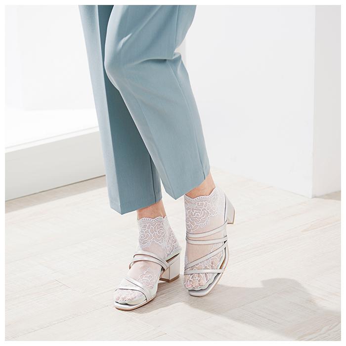 シースルー ソックス 通販 シースルーソックス 3色組 3色 抗菌 防臭 エレガント ショート丈 涼しい 伸縮性 足裏 綿混素材 ムレにくい サンダル シースルー | ショート | 03