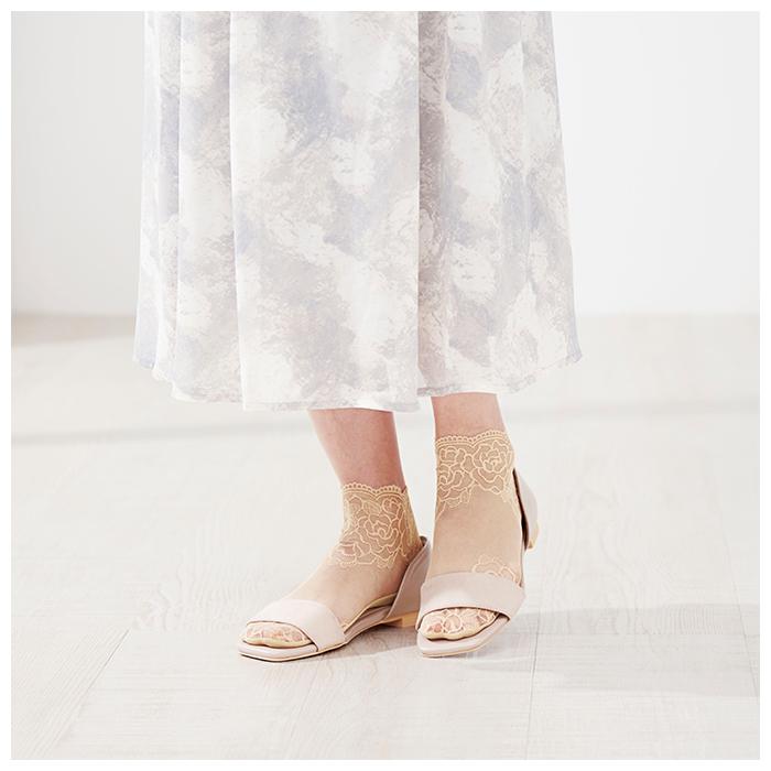 シースルー ソックス 通販 シースルーソックス 3色組 3色 抗菌 防臭 エレガント ショート丈 涼しい 伸縮性 足裏 綿混素材 ムレにくい サンダル シースルー | ショート | 06