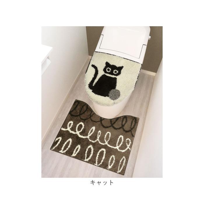 トイレ マット カバー セット 通販 SOPO トイレ2点セット 2点セット 蓋カバー フタカバー 北欧風 フタカバー 取り付け 簡単 ふんわり 柔らか デザイン | INAX | 22