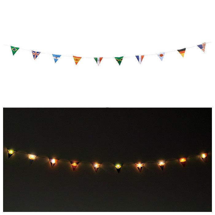 ガーランド ライト キャンプ 防水 通販 LED 屋外 室内 屋内 フラッグガーランド フラッグ 旗 アウトドア グランピング おしゃれ かわいい 電池式 単3 ガーランド |  | 05