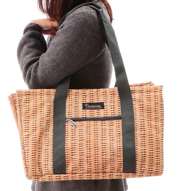 保冷バッグ レジカゴ おしゃれ 大容量 買い物バッグ 22l 大きめ トート 折りたたみ 巾着 保冷 エコバッグ レジかご バスケット風 保冷トート バッグ かわいい Backyard Family 通販 Paypayモール