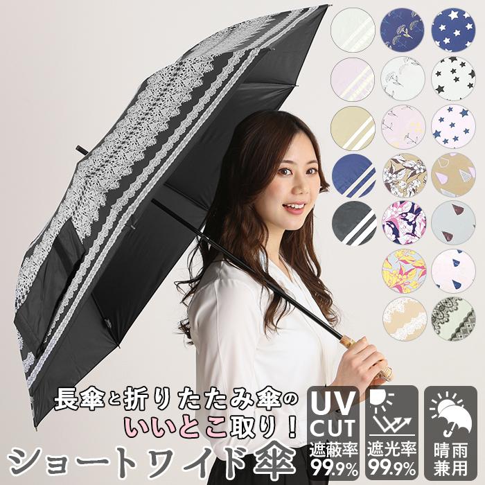 日傘 折りたたみ 遮光 晴雨兼用 軽量 通販 HYGGE ヒュッゲ ショートワイド 55cm 手開き UVカット 99.99% 遮光率99.99％ 遮熱 日焼け対策 熱中症対策 日傘 | 