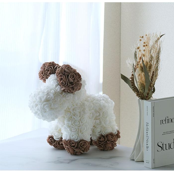 アーティフィシャル 通販 アニマル ミニ 人形 ディスプレイ用 クリアケース入り 置き型 バラ 薔薇 お手入れ不要 ディスプレイ 店舗 ウサギ アーティフィシャル | ブランド登録なし | 13