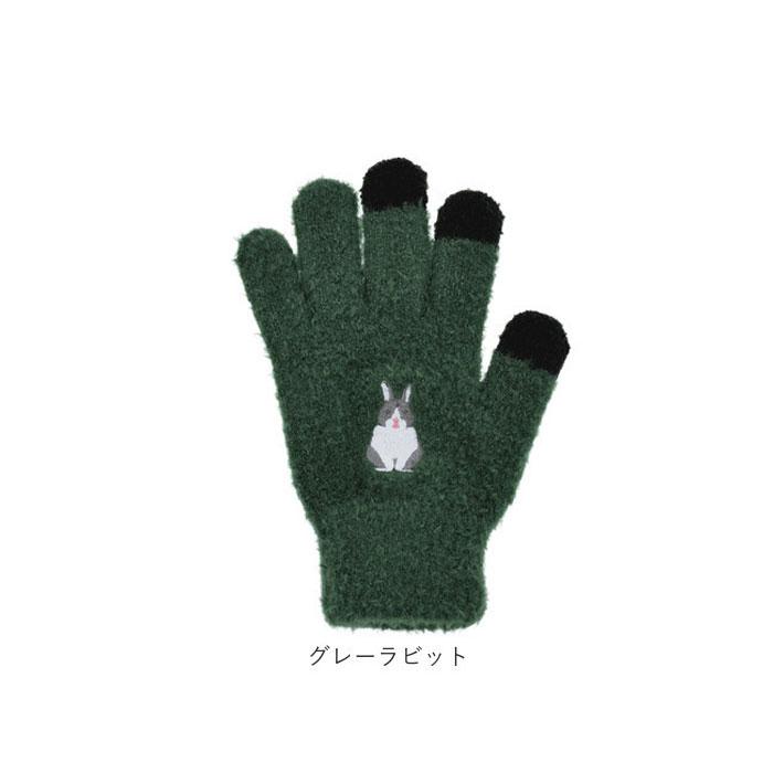 スマホ 通販スマホ 手袋 レディース スマホ対応手袋 おしゃれ かわいい アニマル 防寒 フリーサイズ スマートフォン あったか 動物 暖かい 女性 婦人手袋 | OWL | 22