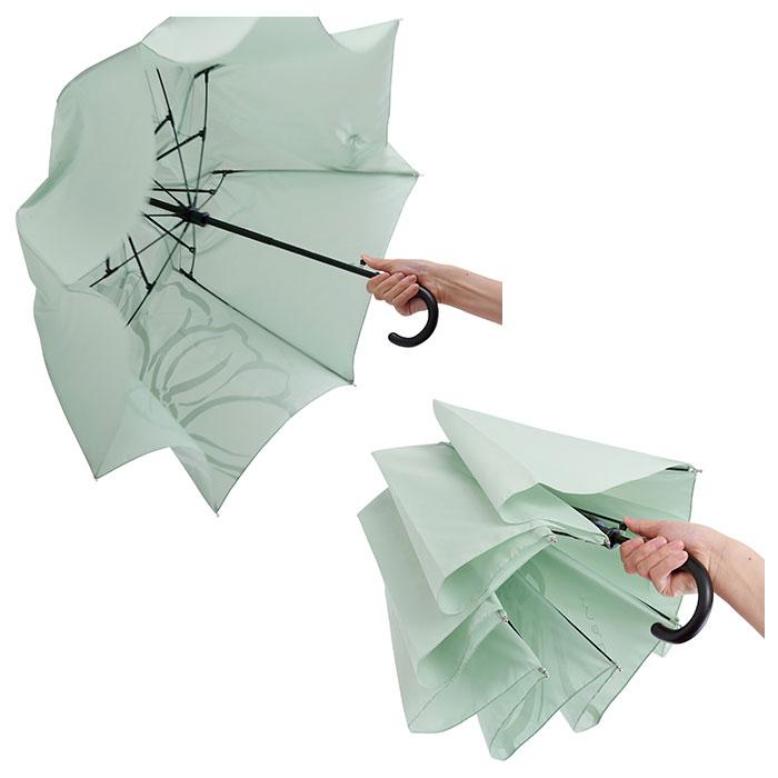 mabu 通販mabu 傘 長傘 レディース コンパクト 日傘 晴雨兼用 uvカット ジャンプ傘 ワンタッチ 55cm 8本骨 グラスファイバー骨 おしゃれ 大人可愛い ローズ | mabu | 10