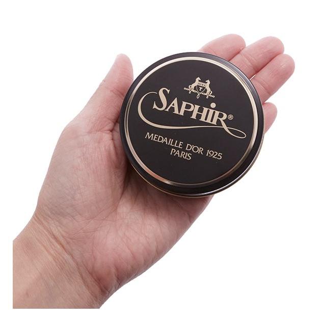 ビーズワックスポリッシュ 靴磨き クリーム サフィール ワックス 艶出し 光沢 シューケア ケア用品 皮革製品 ビーズワックスポリッシュ 50ml ブラック | Saphir Noir | 14