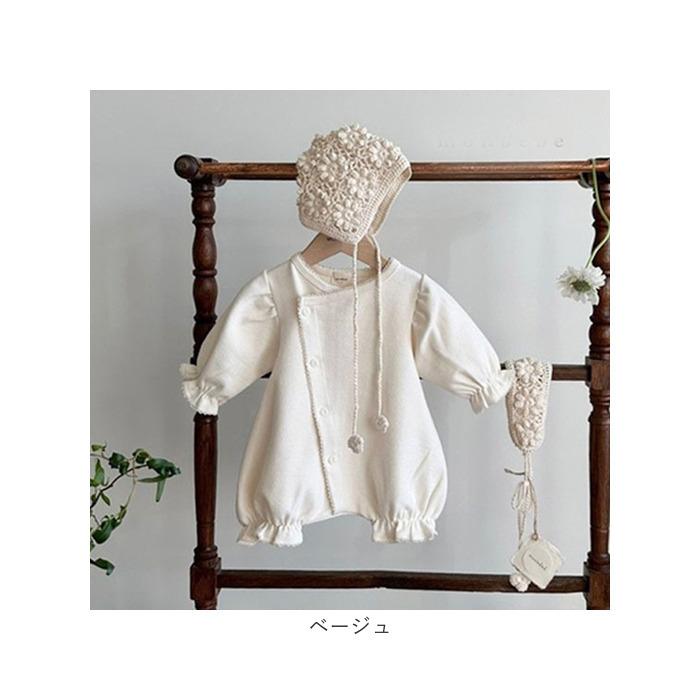 セレモニードレス 新生児 ベビー 通販 ロンパース セレモニーロンパース ベビー服 ベビーロンパース 退院着 女の子 男の子 長袖 シンプル セレモニードレス | BACKYARD FAMILY | 13