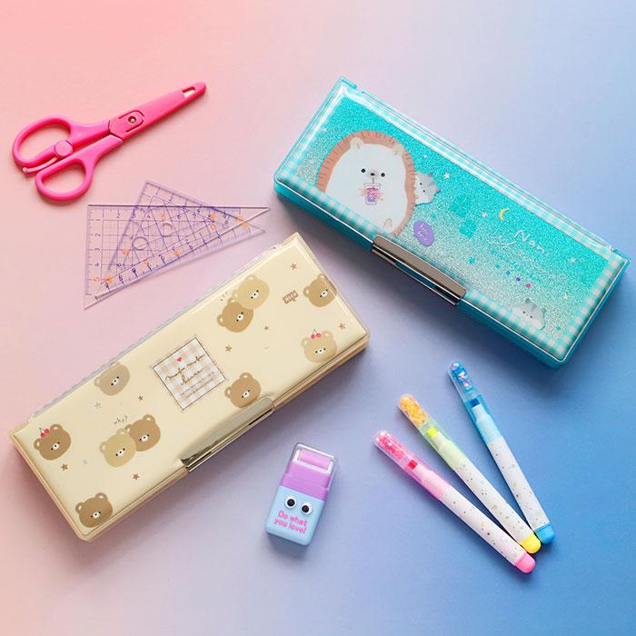 筆箱 女の子 小学生 通販 ペンケース 筆入れ ソフトペンケース 両面 両開き 文房具 可愛い 箱型 ふでばこ 小学生 小学校 入学準備 シンプル 入学祝い |  | 08