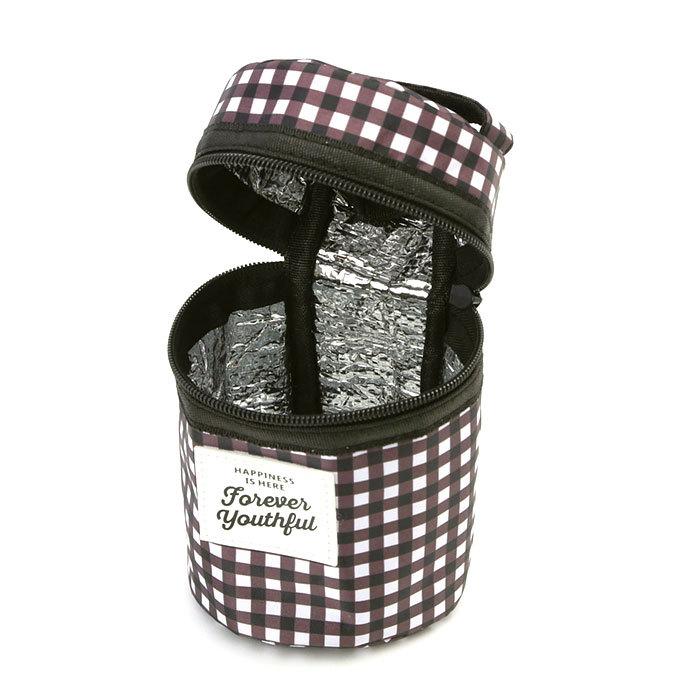 スープジャー ポーチ 通販 ケース 保冷 保温 可愛い おしゃれ シンプル モノトーン スープ 保温保冷 チェック Pon かわいい お弁当 ランチ 小 流行のアイテム ランチジャー