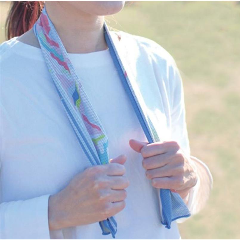 クールタオル ケース付き 通販 冷感タオル  ウォータークールミニタオル 88×8cm 首かけ ひんやりタオル 冷たいタオル 熱中症対策 おしゃれ クールタオル | 