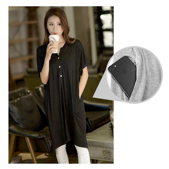 ロングtシャツ 通販ロングtシャツ レディース 半袖 tシャツ ゆったり ワンピース 夏 膝丈 シャツ ゆる カジュアル 無地 チュニック 大人可愛い ロングtシャツ | BACKYARD FAMILY | 13