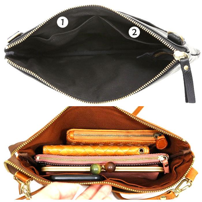 ショルダーバッグ レディース 斜めがけ 大人 革 通販 2way ポーチ ミニショルダー 旅行 サブバッグ 本革 レザー 牛革 カウレザー sense of fun ショルダーバッグ |  | 05