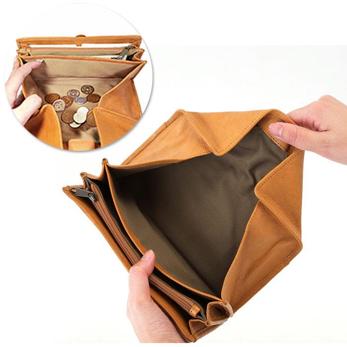 fes 通販fes フェス カウレザー 長財布 レディース ブランド 本革 大容量 ギャルソンタイプ 使いやすい 牛革 小銭入れあり ナチュラルレザー ギャルソン長財布 | fes | 07