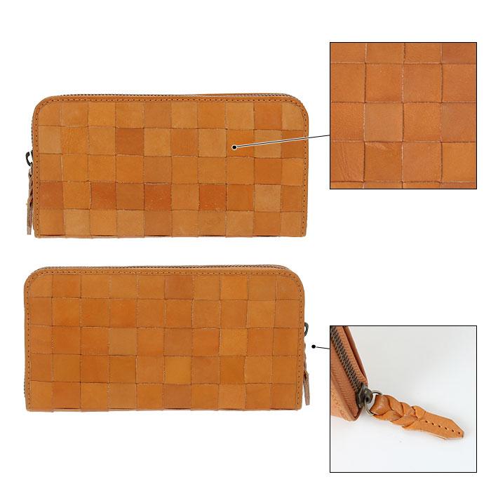 フェス ズッケロ 通販ズッケロ 財布 zucchero メッシュ 編み込み 長財布 レディース 本革 牛革 ラウンドファスナー 大容量 ヌメ革メッシュラウンド財布 シン | fes | 06