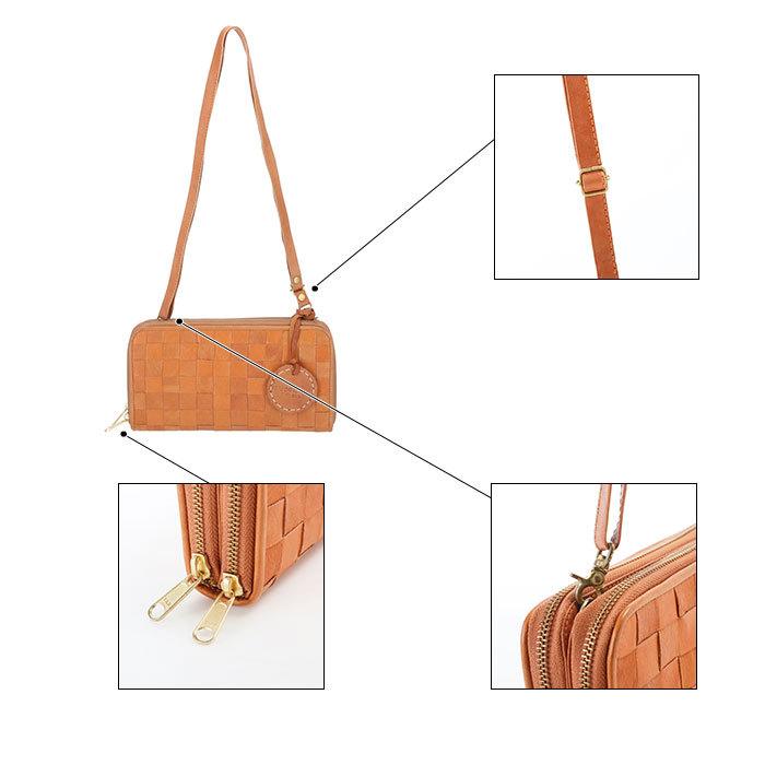 【zucchero filato】 未使用級 メッシュ レザー 財布 ポシェット zucchero filato ズッケロフィラート ショルダーバッグ 通販