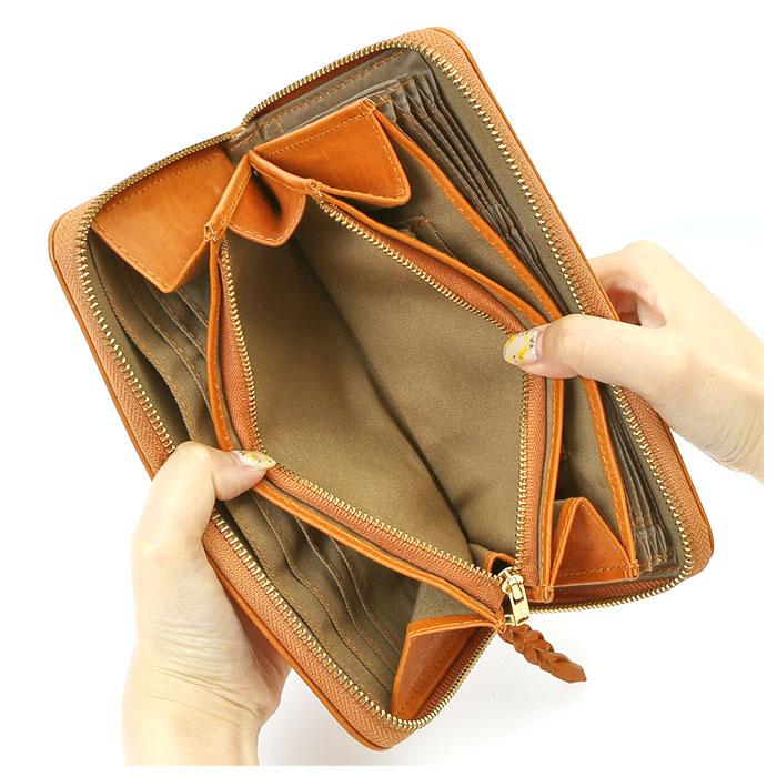 再入荷　長財布　牛革　レディース　新品　革　ズッケロフィラート　大容量　メッシュ ズッケロフィラート 長財布 通販 ブランド 財布 レディース 大