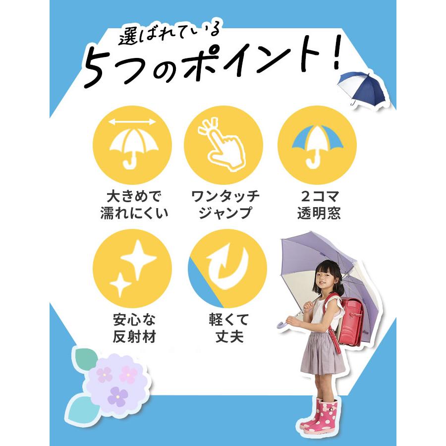 ジャンプ傘 傘 キッズ 55cm 好評 ジャンプ傘 雨傘 長傘 かさ 子供用 子ども キッズ傘 2コマ 透明窓付き グラスファイバー骨 丈夫 8本骨 小学生  男の子 おしゃれ |  | 11