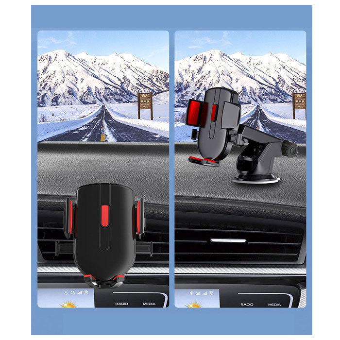 スマホホルダー 車載用 通販 吸盤 携帯 ホルダー スマホ車載ホルダー iPhone スタンド スマートフォン 自動 ロック スマホスタンド 着脱 簡単 スマホホルダー |  | 02