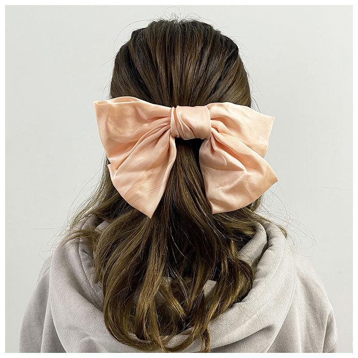ヘアアクセサリー クリップ 通販 リボン 大きい バレッタ ヘアアクセ ヘアクリップ 大 結婚式 シフォン とろみ    おしゃれ シンプル ヘアアクセサリー |  | 14