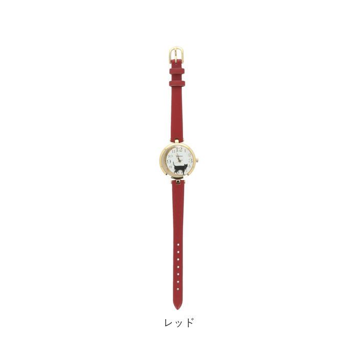 腕時計 レディース かわいい 通販 ガット 丸型 ウォッチ アナログ リストウォッチ ファッションウォッチ 月 黒猫 fieldwork フィールドワーク シンプル | field work | 17