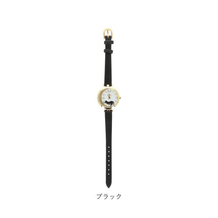腕時計 レディース かわいい 通販 ガット 丸型 ウォッチ アナログ リストウォッチ ファッションウォッチ 月 黒猫 fieldwork フィールドワーク シンプル | field work | 19