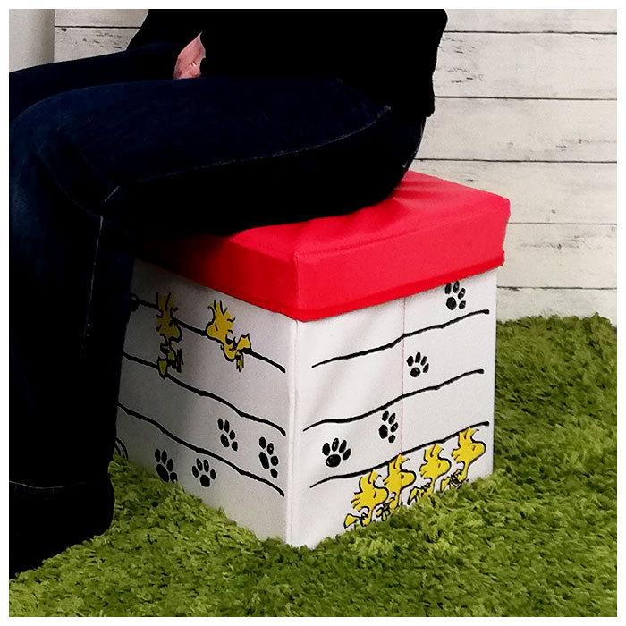 収納ボックス フタ付き おしゃれ 通販 スヌーピー グッズ 座れる