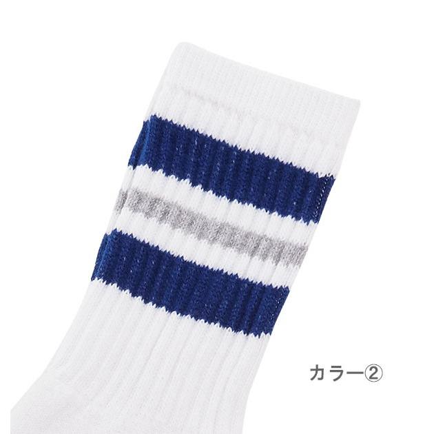 ソックス メンズ 3足セット 靴下 3足 アソート ラインソックス ハイソックス ライン入り ボーダー 3ライン 3Pソックス 紳士 スケーターソックス ソックス | ブランド登録なし | 06