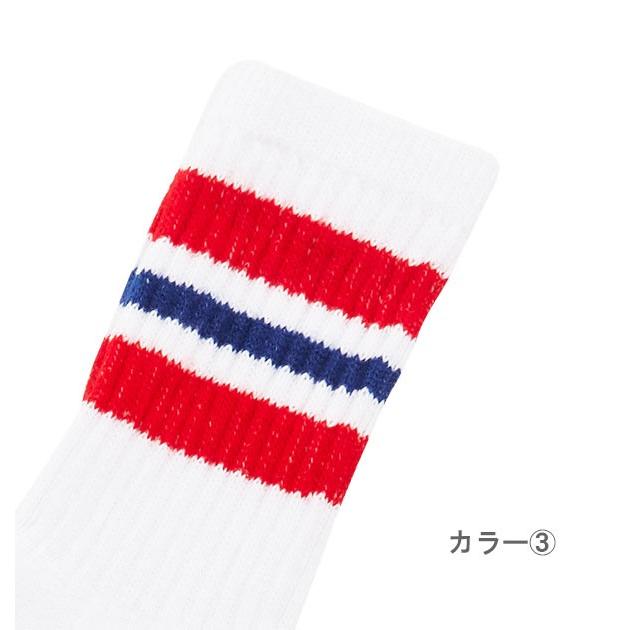 ソックス メンズ 3足セット 靴下 3足 アソート ラインソックス ハイソックス ライン入り ボーダー 3ライン 3Pソックス 紳士 スケーターソックス ソックス | ブランド登録なし | 07