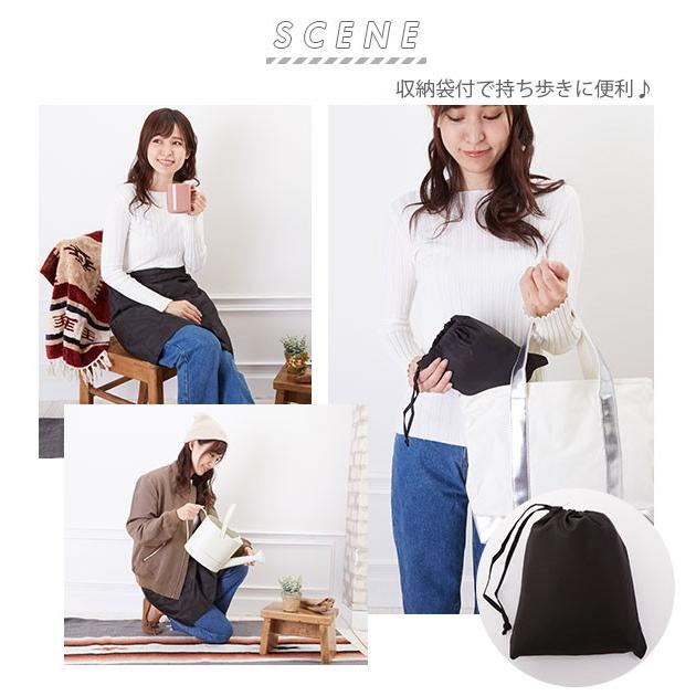 ラップウォームスカート ひざ丈 巻きスカート ふわふわダウン防寒 ひざ掛け 寒さ対策 オフィス ポーチ付き ウォッシャブル 洗える 肩ケープ 冷え性 | ブランド登録なし | 05