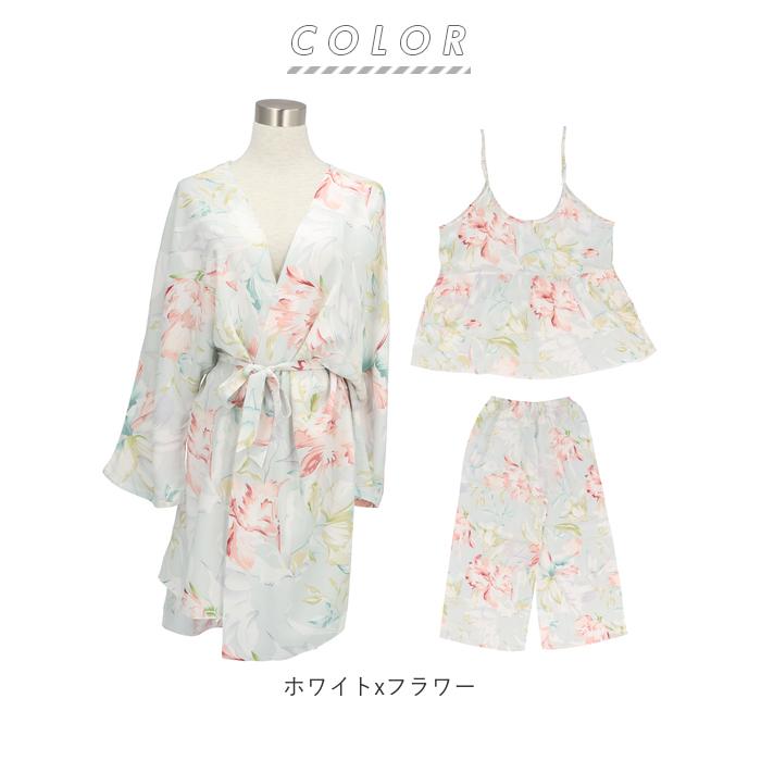 ルームウェア 可愛い 春 夏 通販 レディース 上下セット セクシー パンツ キャミソール ガウン セット 薄手 さらっと ゆったり おしゃれ M L XL 花柄 | ブランド登録なし | 17