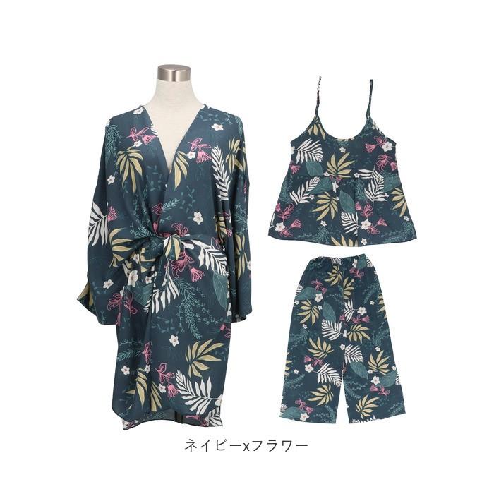 ルームウェア 可愛い 春 夏 通販 レディース 上下セット セクシー パンツ キャミソール ガウン セット 薄手 さらっと ゆったり おしゃれ M L XL 花柄 | ブランド登録なし | 18