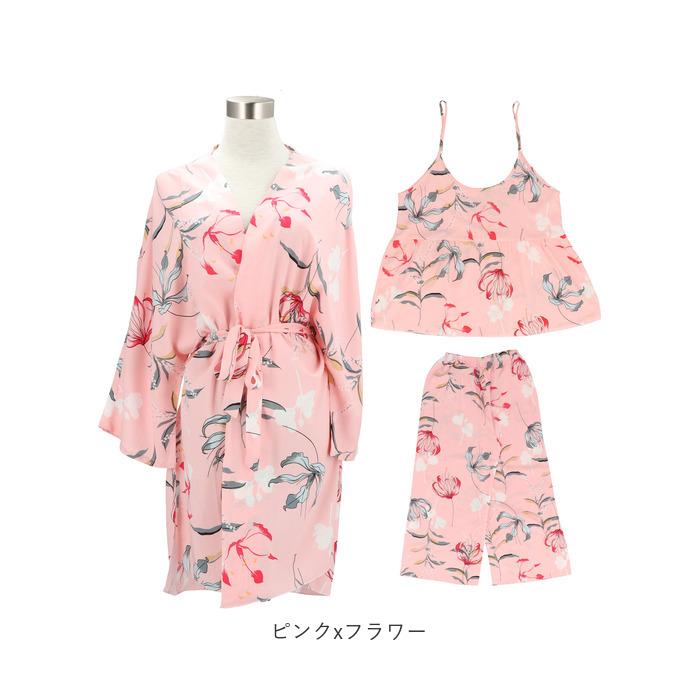 ルームウェア 可愛い 春 夏 通販 レディース 上下セット セクシー パンツ キャミソール ガウン セット 薄手 さらっと ゆったり おしゃれ M L XL 花柄 | ブランド登録なし | 19
