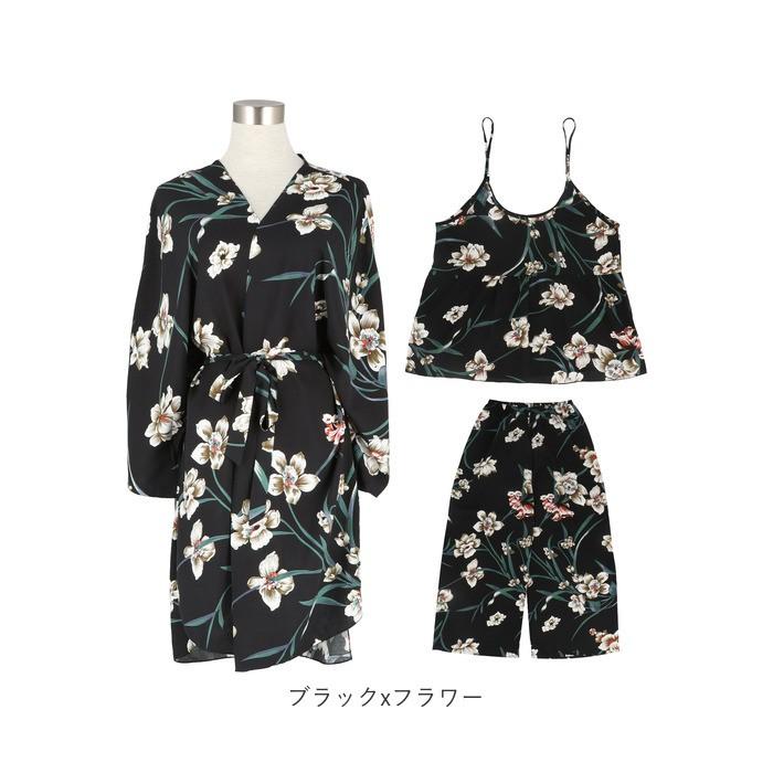 ルームウェア 可愛い 春 夏 通販 レディース 上下セット セクシー パンツ キャミソール ガウン セット 薄手 さらっと ゆったり おしゃれ M L XL 花柄 | ブランド登録なし | 20
