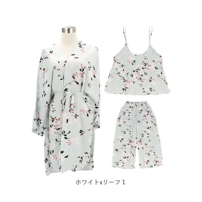 ルームウェア 可愛い 春 夏 通販 レディース 上下セット セクシー パンツ キャミソール ガウン セット 薄手 さらっと ゆったり おしゃれ M L XL 花柄 | ブランド登録なし | 21