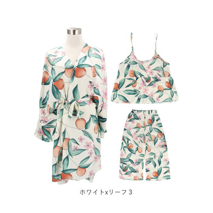 ルームウェア 可愛い 春 夏 通販 レディース 上下セット セクシー パンツ キャミソール ガウン セット 薄手 さらっと ゆったり おしゃれ M L XL 花柄 | ブランド登録なし | 23