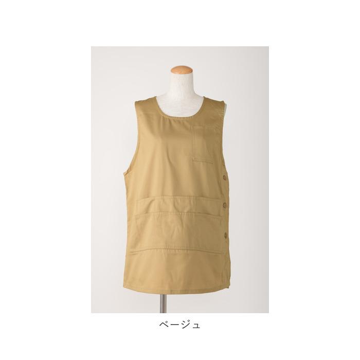 ショート丈 通販ショート丈 エプロン 保育士 ツイル タブリエ タブリエエプロン ワークエプロン 前掛け レディース ポケット ペン差し シンプル 無地 ショート丈 | ブランド登録なし | 15