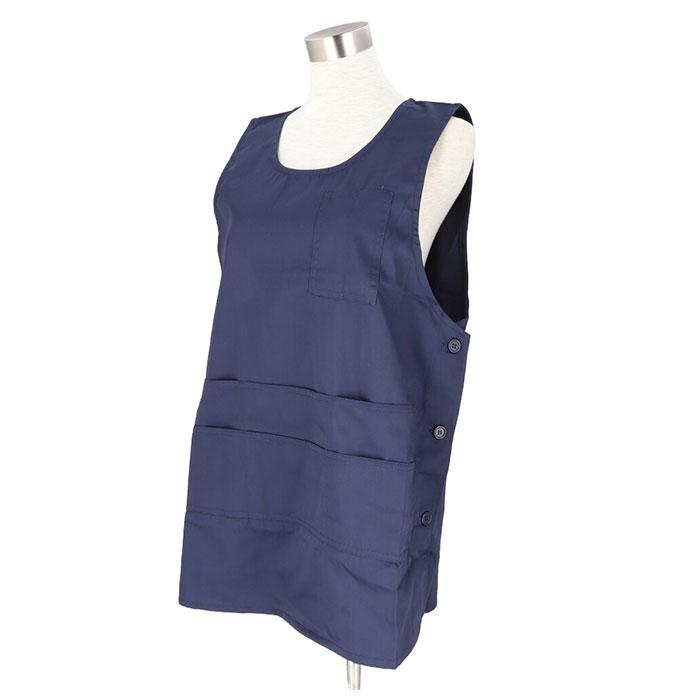 ショート丈 通販ショート丈 エプロン 保育士 ツイル タブリエ タブリエエプロン ワークエプロン 前掛け レディース ポケット ペン差し シンプル 無地 ショート丈 | ブランド登録なし | 03