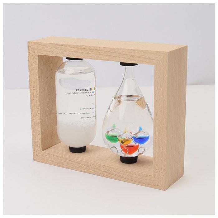 温度計＆ストームグラス 通販 気象計 天気予報 温度計 天気管 ガリレオ温度計 ガリレオ ガリレオサーモメーター 北欧 サイエンス 科学 インテリア ガラス