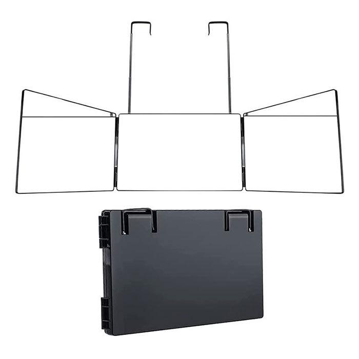 送料関税無料 三面鏡 卓上 通販 卓上鏡 壁掛けミラー 折りたたみ 折り畳み スリーウェイミラー 伸縮ホルダー ドア 掛け 卓上ミラー 化粧鏡 折りたたみ式 折り畳み式 Riosmauricio Com