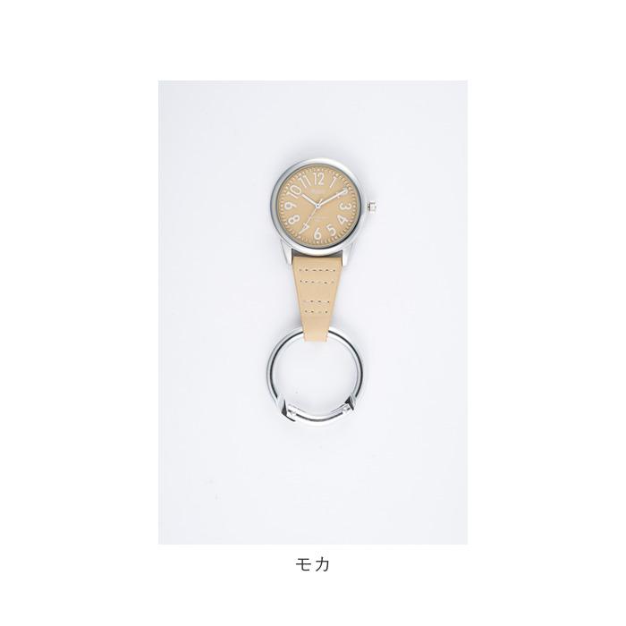 プレジール Plaisir 通販Plaisir プレジール 懐中時計 腕時計 レディース カラビナウォッチ カラビナ ハングウォッチ フックウォッチ 大きめ エンボス 見やすい | mocha | 17