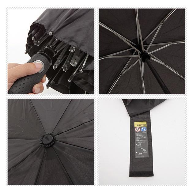 折りたたみ傘 メンズ 自動開閉 65cm　8本骨 トーツ totes 通販 折り畳み傘 ワンタッチ 丈夫 撥水 コンパクト ゴルフ 折畳傘 マジックテープ 折りたたみ傘 |  | 07