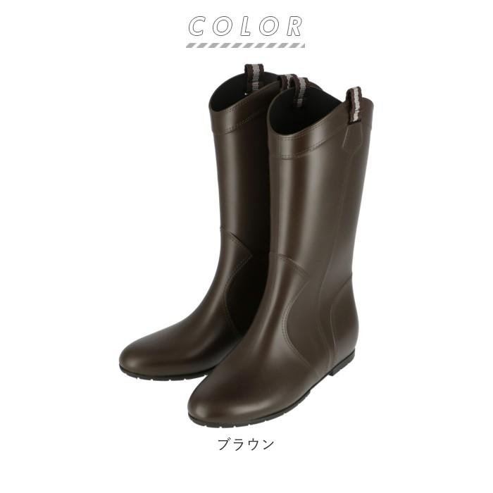 レインブーツ レディース ロング 通販 レインシューズ 長靴 おしゃれ シンプル ロング丈 雨靴 雨 雪 冬 梅雨 黒 ブラック ブラウン 茶色 M 23-24cm レインブーツ |  | 10