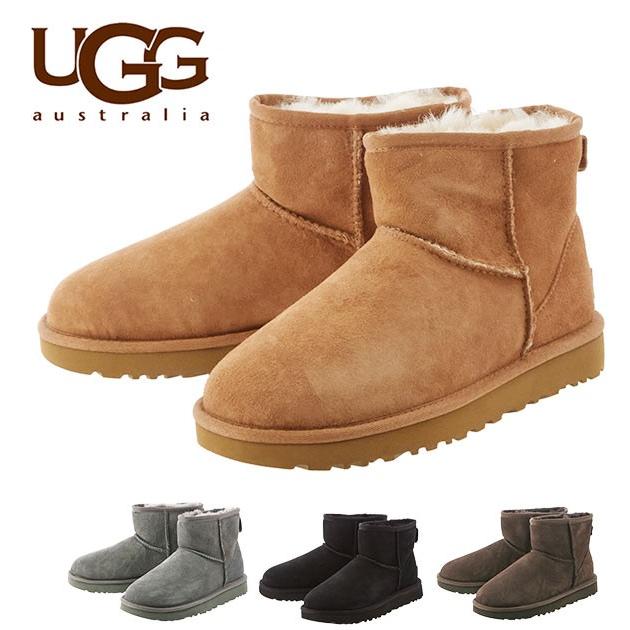 UGG アグ ムートンブーツ レディース ブーツ ムートン シープスキン W Classic Mini II クラシックミニ 2 羊皮 毛皮