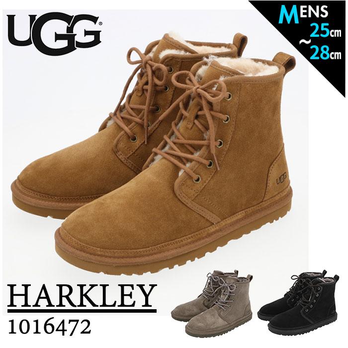 ugg メンズ ブーツ 通販 HARKLEY 1016472 ハークレー ブランド アグ クラシックブーツ スエード レースアップ ムートン ふかふか クリスマス プレゼント｜backyard