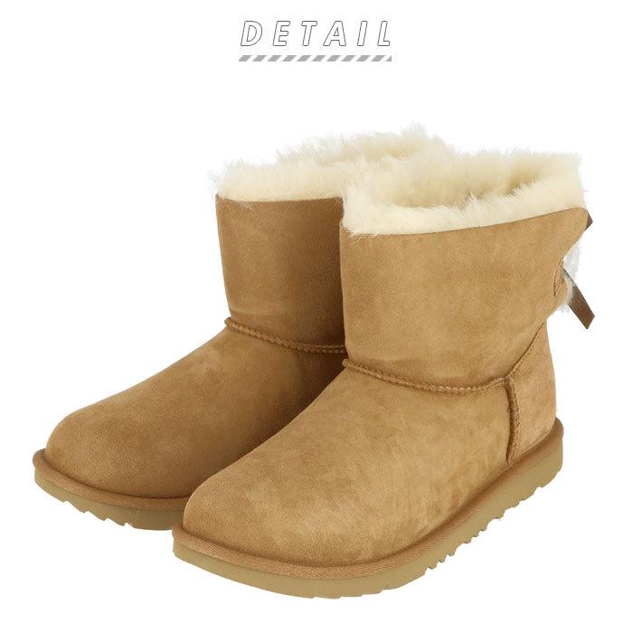 UGG ブーツ 通販 レディース キッズ ムートンブーツ リボン シープスキン 天然ウール 撥水 防汚 アグ MINI BAILEY BOW II  ミニベイリーボウ II 1017397k