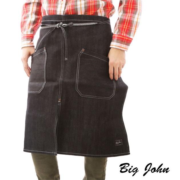 エプロン おしゃれ メンズ レディース ブランド カフェエプロン ロング 前掛け デニム シンプル BIG JOHN ビッグジョン カフェ ガーデニング 料理 キッチン | ブランド登録なし