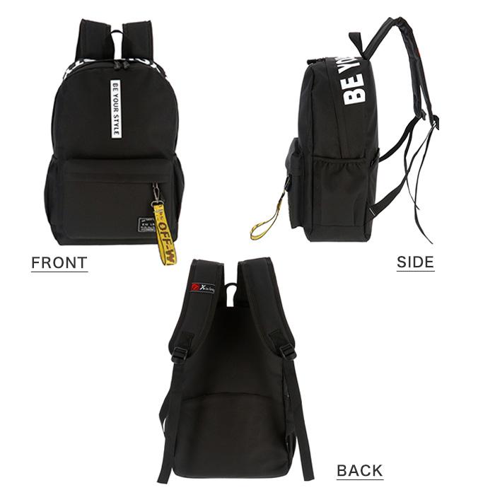 リュック 通学 女子 韓国 通販 おしゃれ 高校生 大容量 中学生 レディース ロゴ ストラップ かわいい 黒 ブラック PC タブレット 収納 軽量 軽い リュック | BACKYARD FAMILY | 26