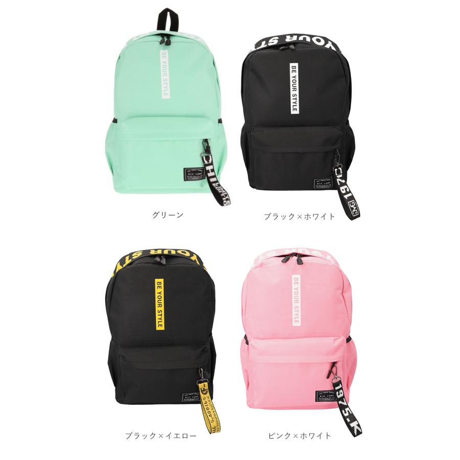 リュック 通学 女子 韓国 通販 おしゃれ 高校生 大容量 中学生 レディース ロゴ ストラップ かわいい 黒 ブラック PC タブレット 収納 軽量 軽い リュック | BACKYARD FAMILY | 31