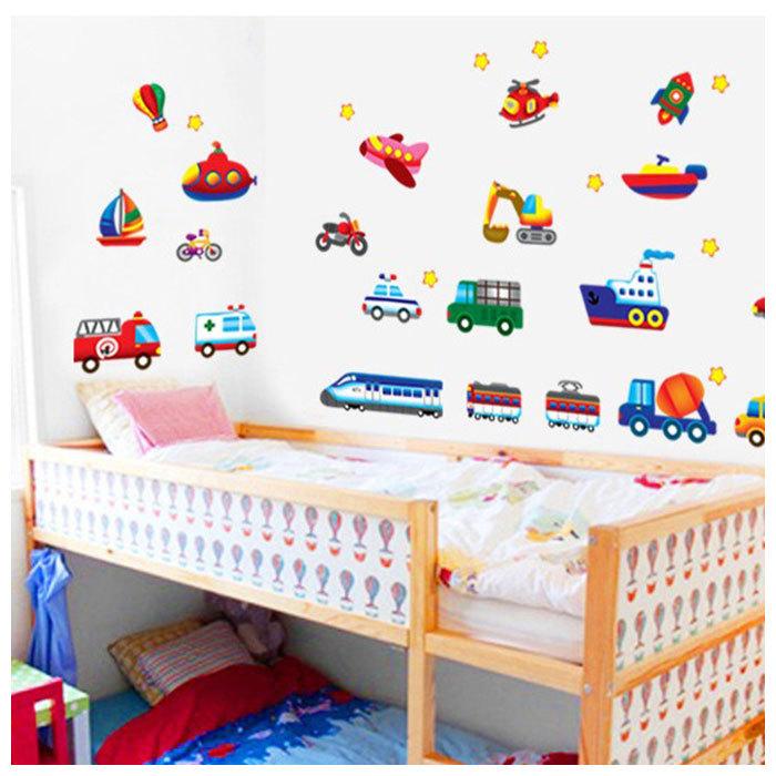 ウォールステッカー【かわいいのりもの】インテリア・寝具・収納 通販 壁 ドア 鏡 かがみ ウォールステッカー【かわいいのりもの】インテリア・寝具・収納 | ブランド登録なし | 04